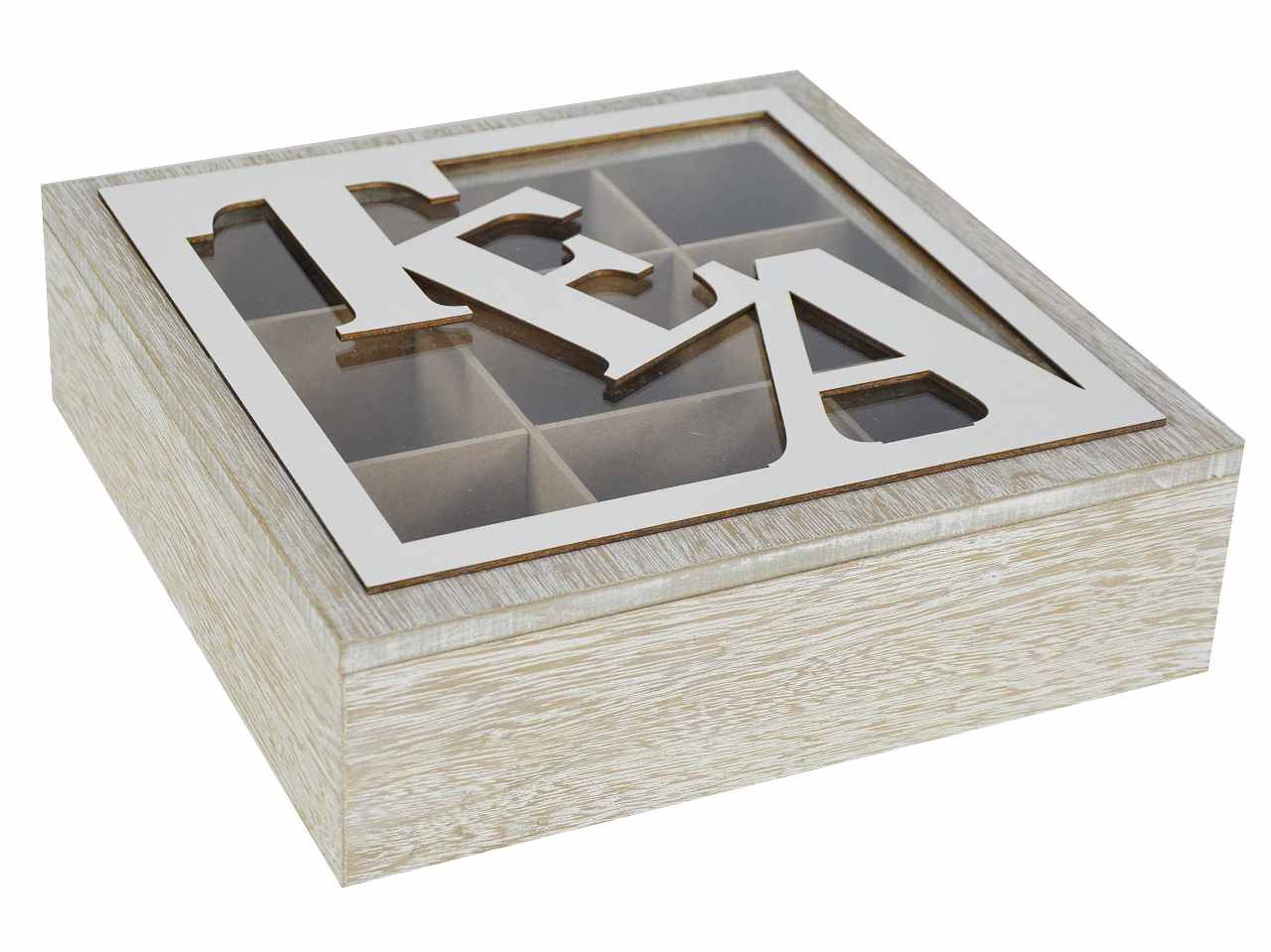 Scatola porta the 26x26x8cm legno 9157310000