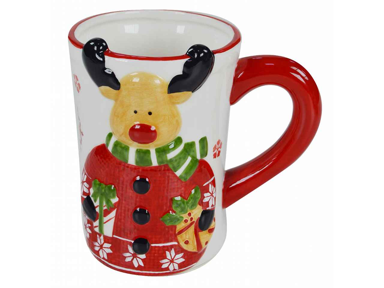 Tazza mug con renna ln-0006 cm. 16 x 11, 5x15