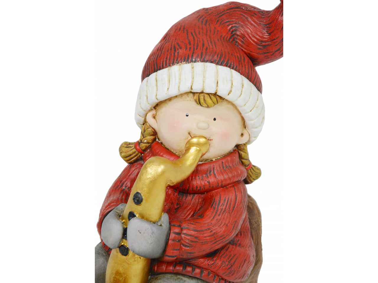 Bambina che suona sax nym-2024 cm. 25x15x39