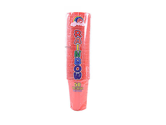 Bicchiere rosso 200cc 50 pezzi .b200r