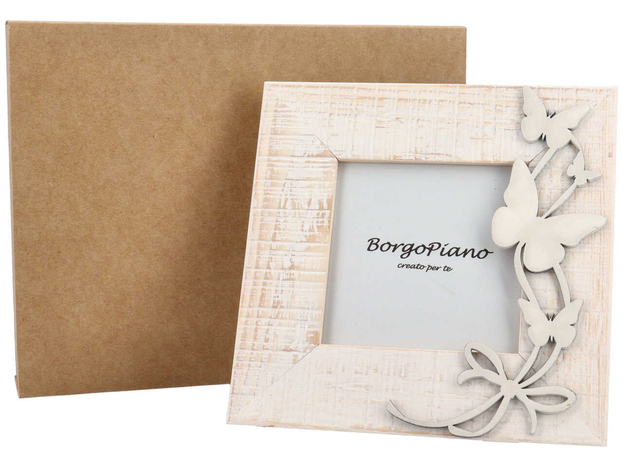 porta foto 10x10 ramo farfalle rf3840/bn
