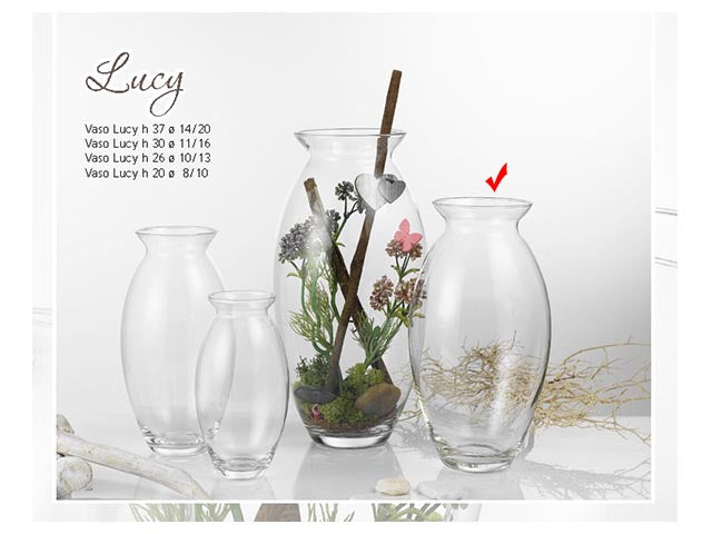 linea vetro vaso lucy 30cm 0334