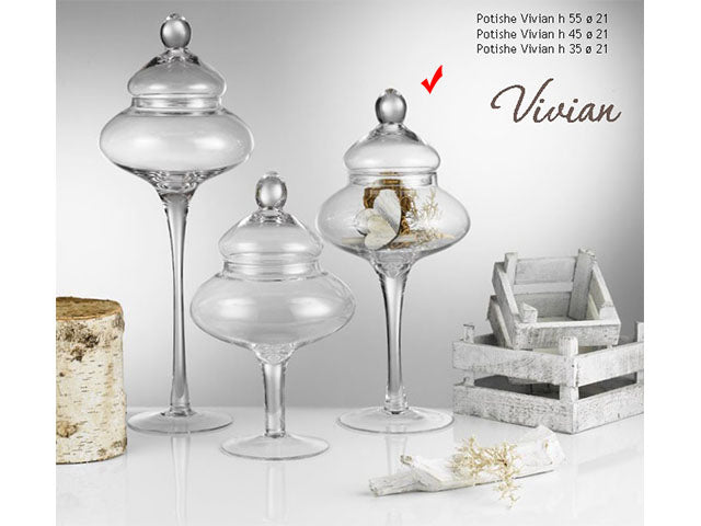 Linea vetro potiche vivian 45cm 2043