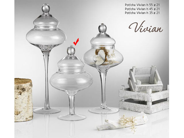 linea vetro potiche vivian 35cm 2044
