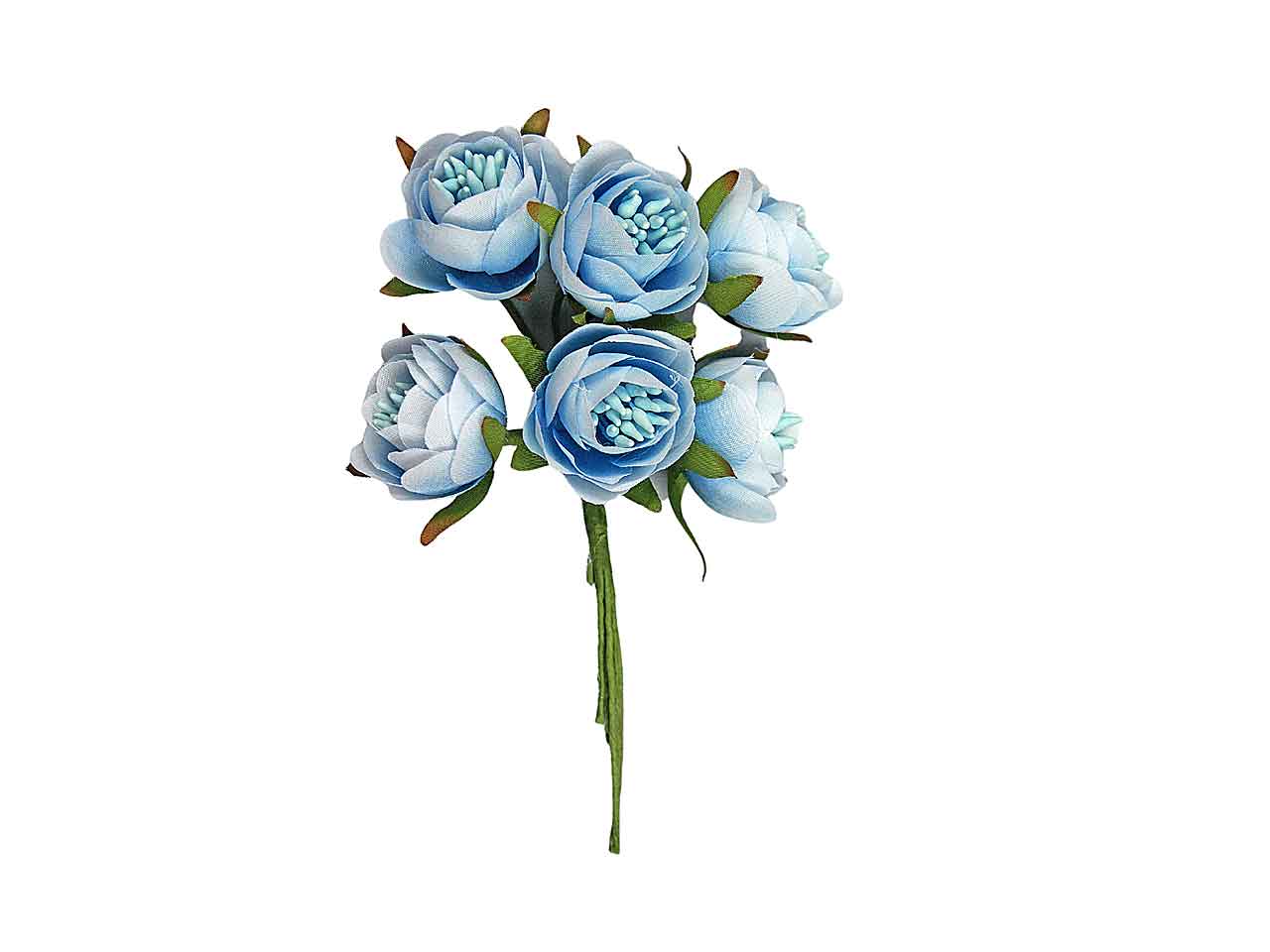 Mini rosa con semi blu 36 pezzi l1755/lt.bl