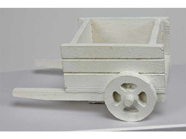 carretto legno bianco 11x7x5,5 l19115/wht
