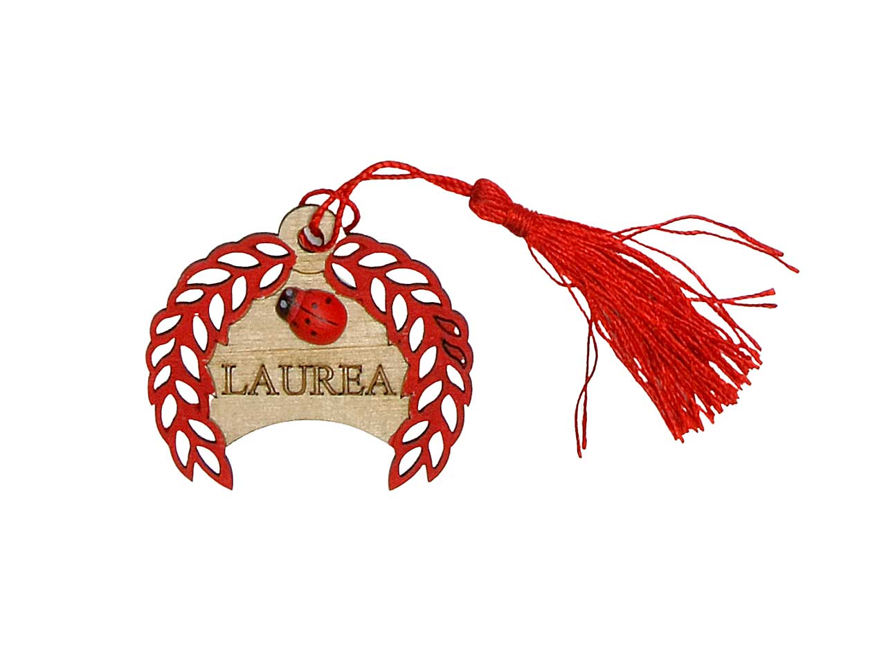 Dec.alloro in legno c/nappa rossa l2166