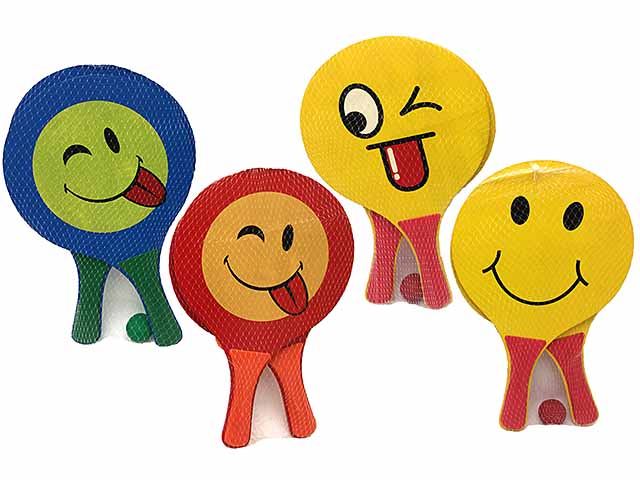 racchettoni spiaggia smile in legno