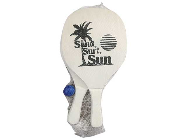 racchettoni spiaggia surf sun in legno