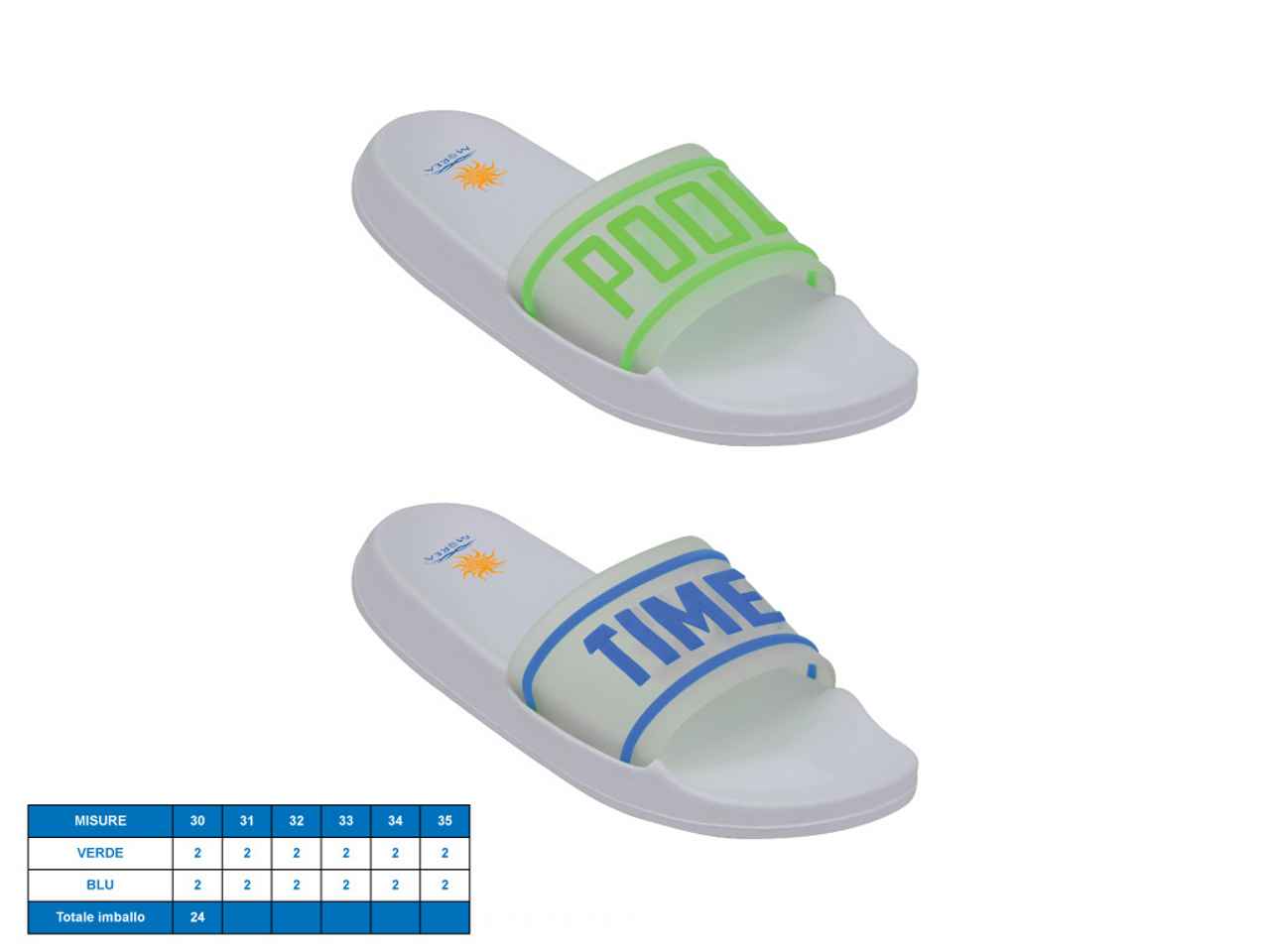 Ciabatte a fascia taglia 30-35