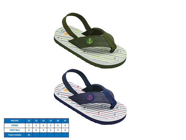 Infradito bimbo itaca in elastico taglia 22-27