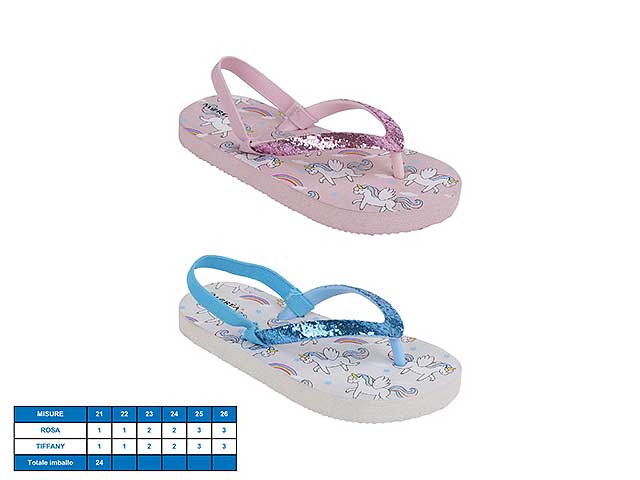 Infradito bimbo candy in elastico taglia 21-26