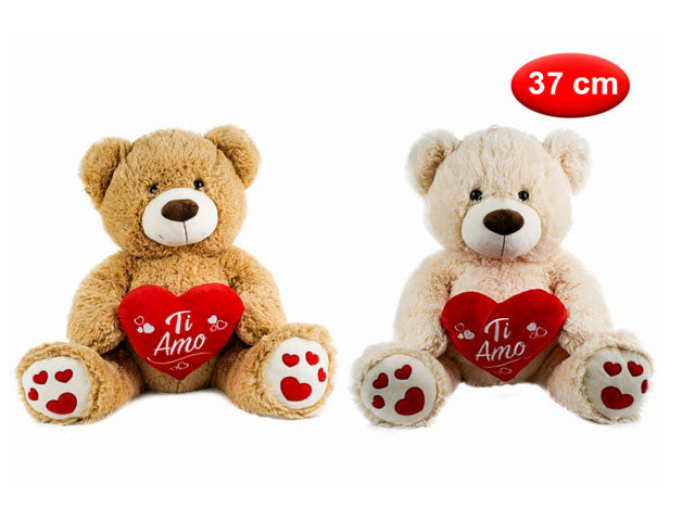 peluche orsetto c/cuore 37cm