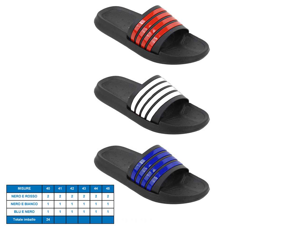 Ciabatte a fascia taglia 40-45