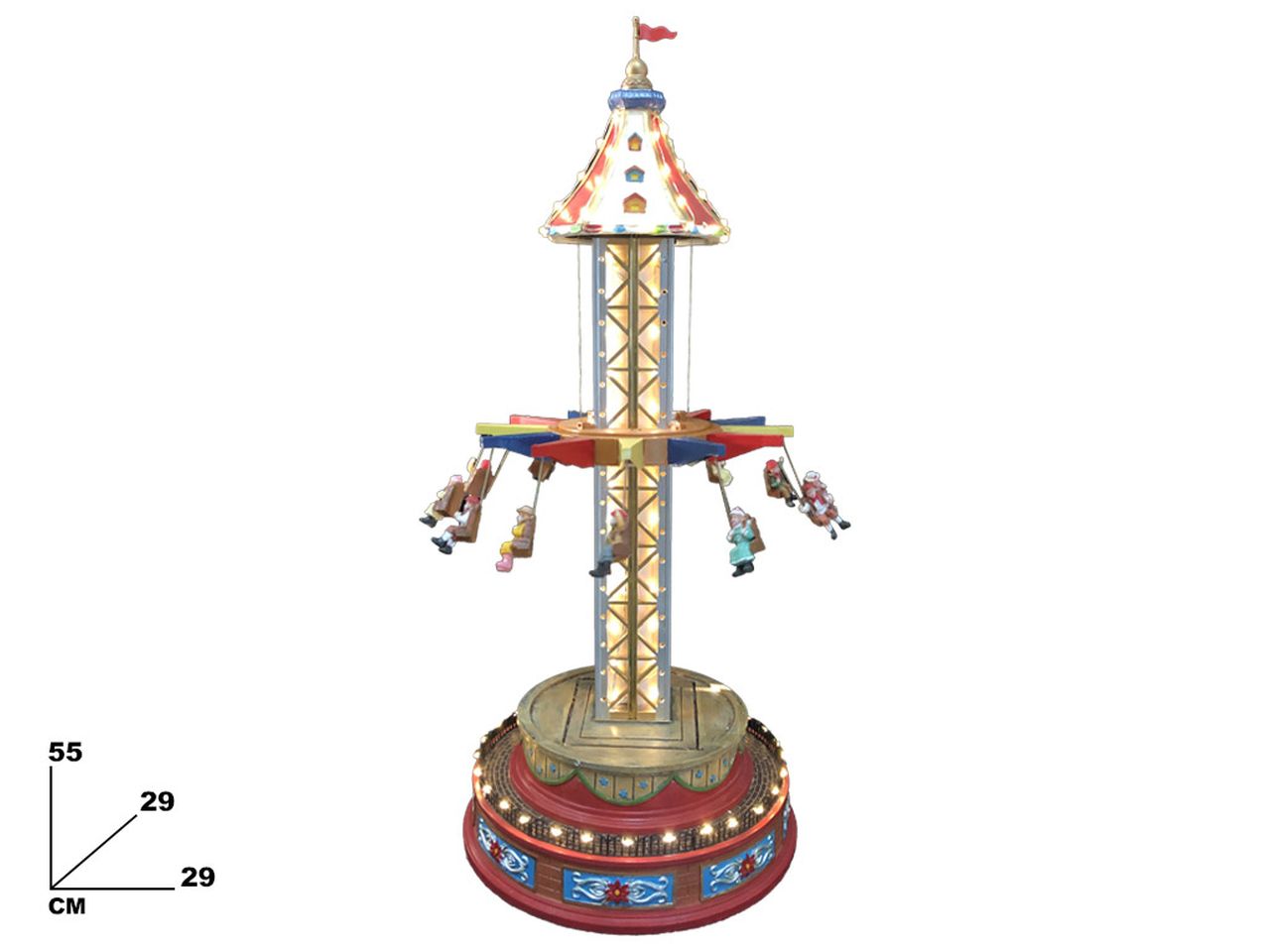 Giostra con seggiolini volanti misura 55x29x29cm