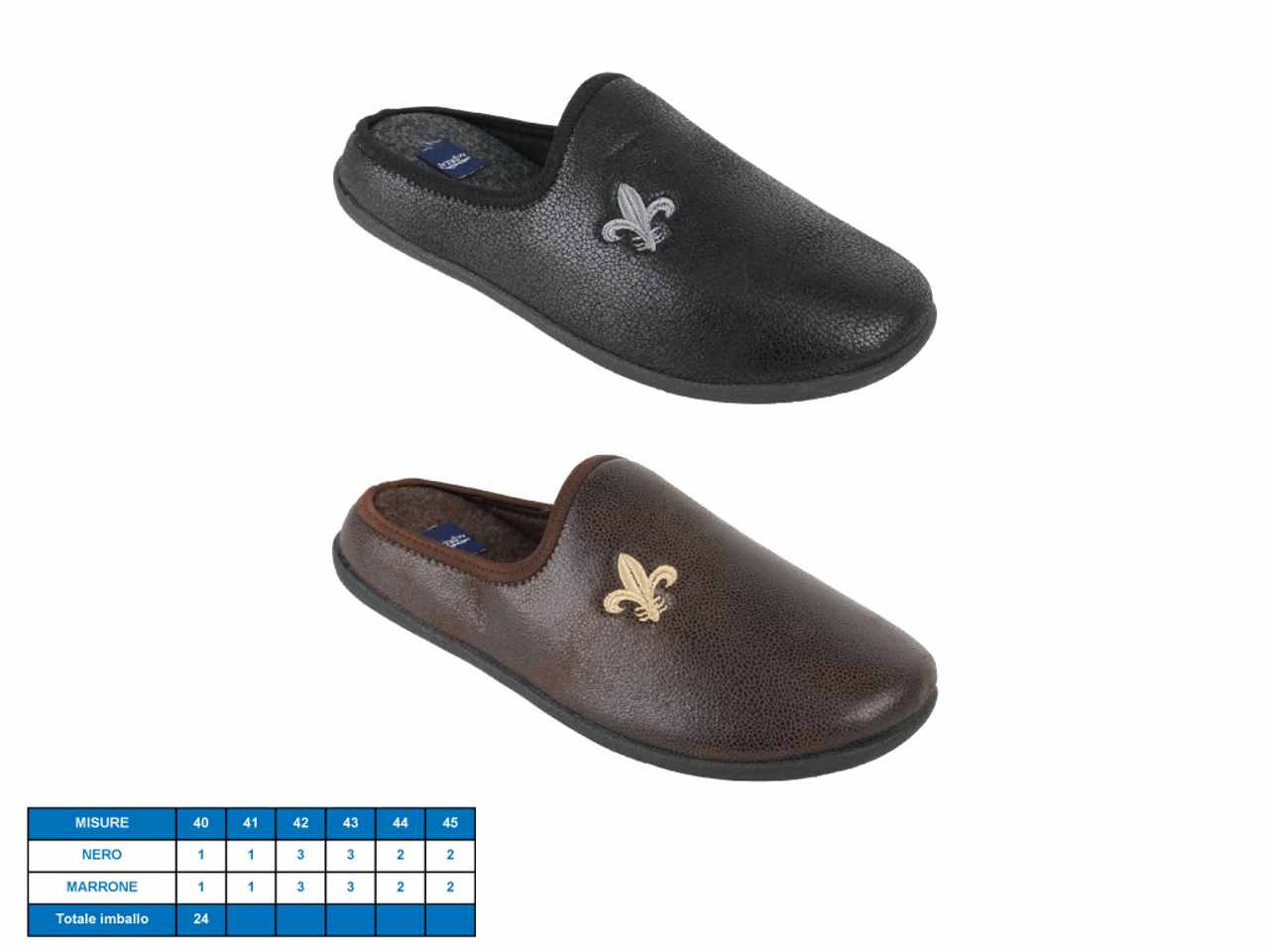 Pantofola da uomo modello miami taglie 40-45