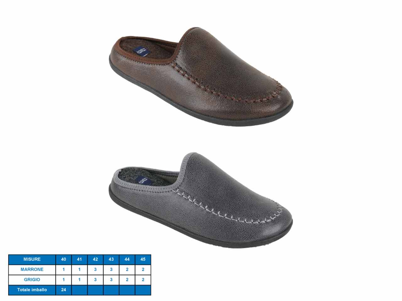 Pantofola da uomo modello atlanta taglie 40-45