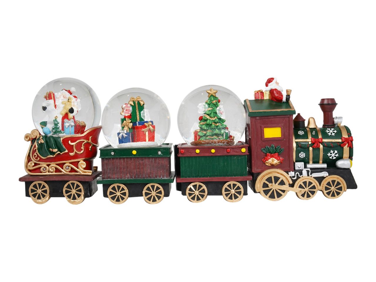 Treno natalizio con ampolle luci e suoni
