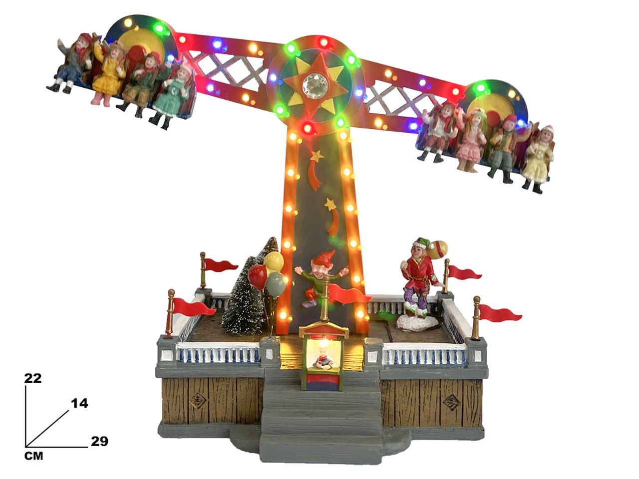 Carillon giostra con sediolini misura 22x14x29cm