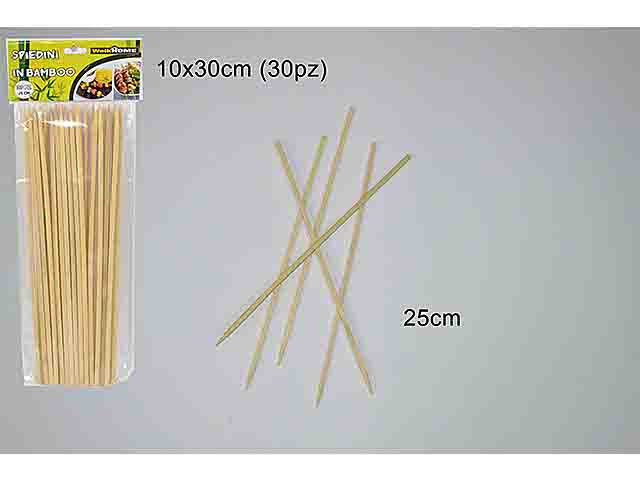 Spiedini bamboo 30 pezzi 25cm fr000905