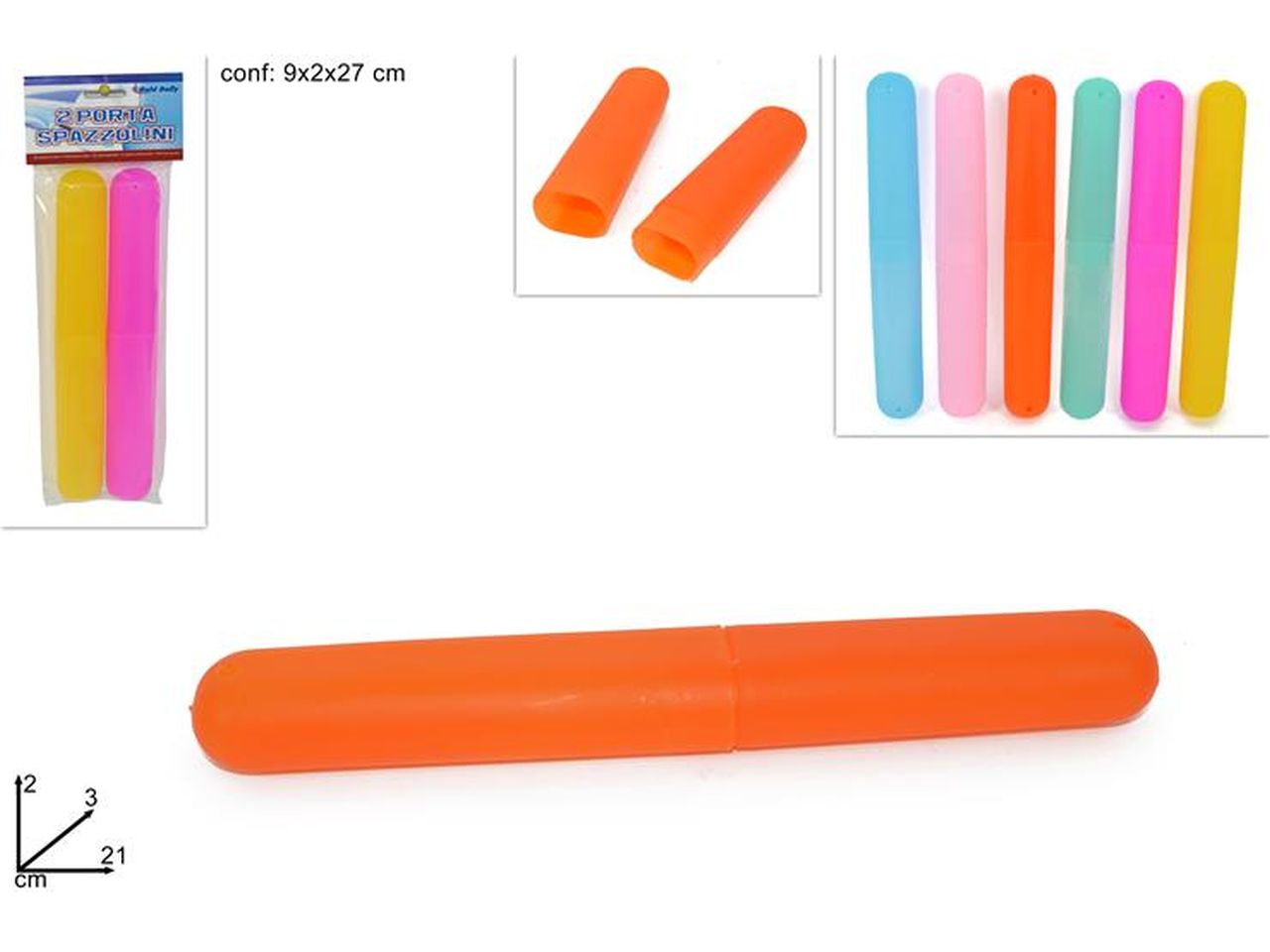 Portaspazzolini set da 2 pezzi