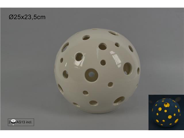 palla ceramica c/luce 23.5cm