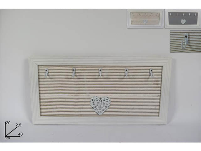 Portachiavi legno c/cuore cm000899