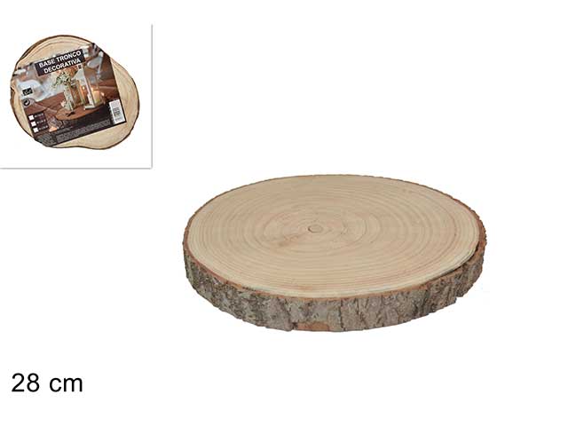 base tronco legno 28cm ca007256a