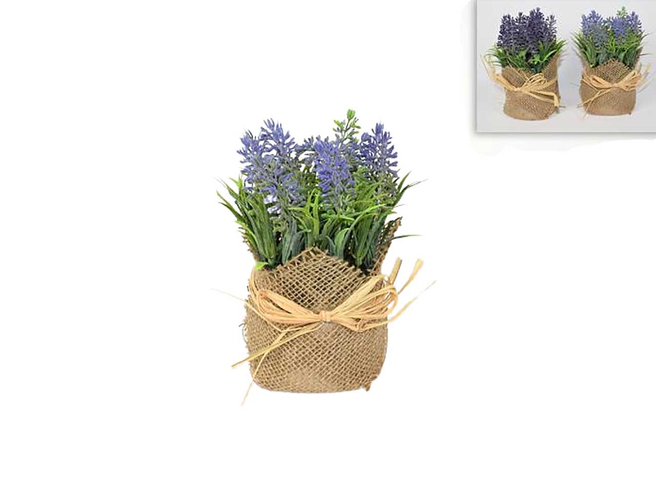 pianta lavanda in juta 19cm mo000582