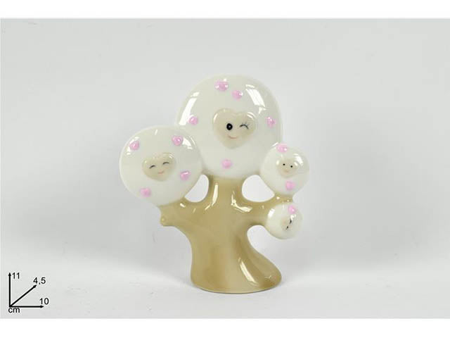 Albero c/cuori smile rosa 11cmca007580a