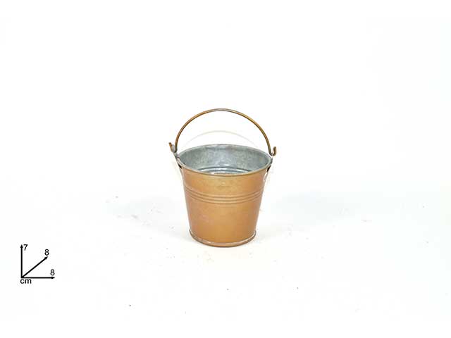 Secchiello metallo 7x8cm rame al005448a