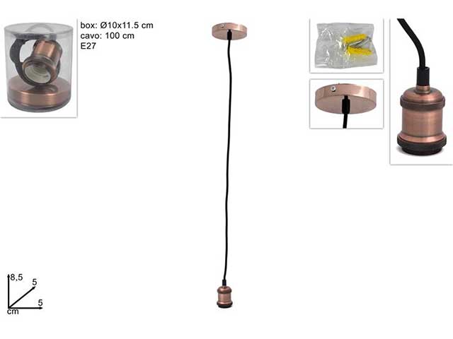 portalampada copper pvc mi013518b