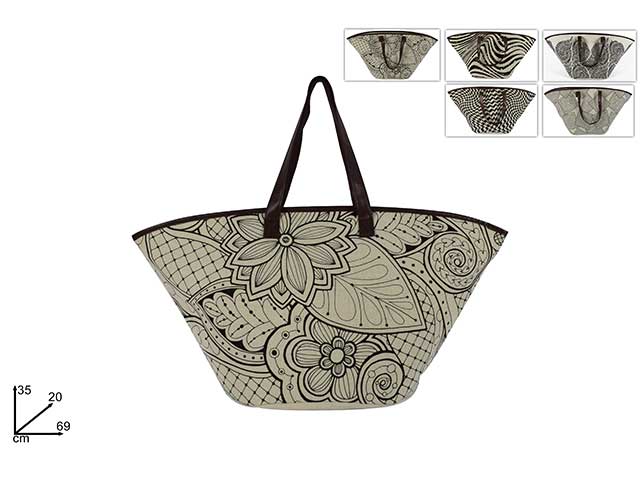 borsa mare con manici pelle