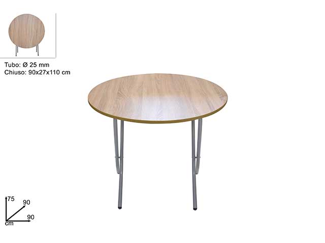 Tavolo legno tondo richiudibile ba000087