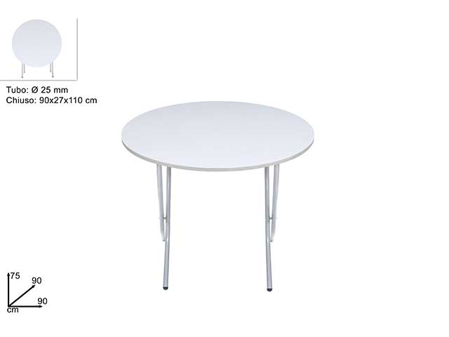 Tavolo legno tondo richiudibile ba000087a