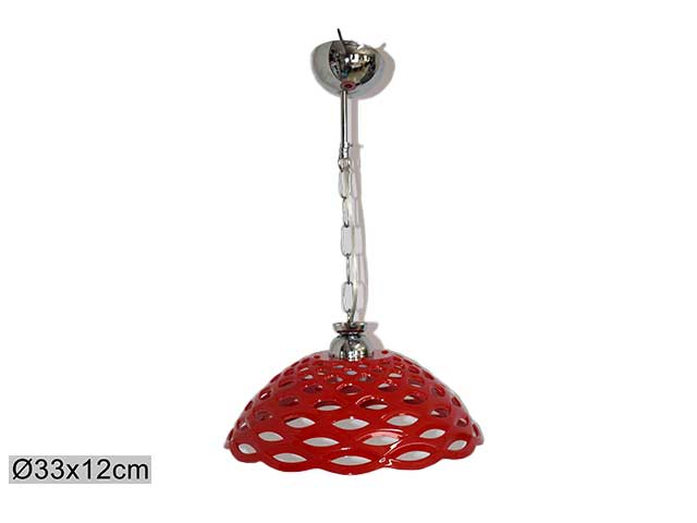 Linea acrilico lampadario rosso