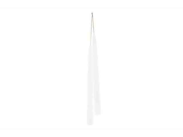 Candela stelo 25cm 2 pezzi bianca 03626