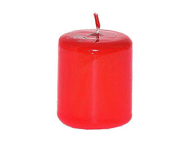 Candela moccolo 5,7x5cm rossa 88678