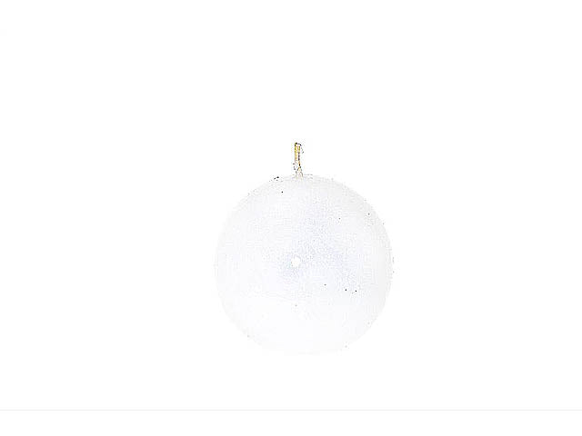 Candela sfera d8cm bianca 89194