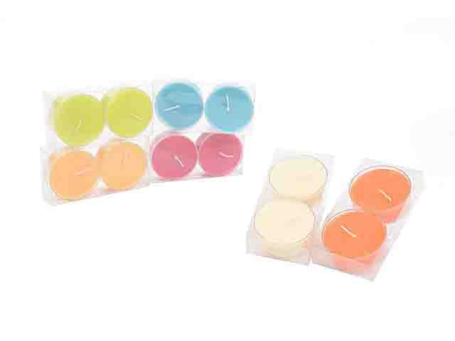 T-light profumatore colorati 2 pezzi 5.8x2.2cm 29586