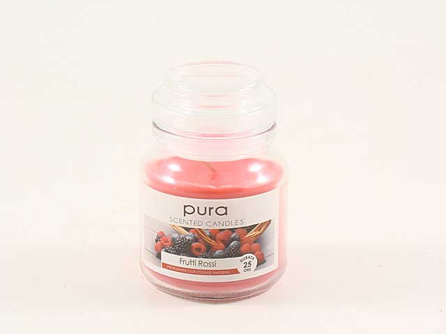 Candela in barattolo d7x10.2cm frutti rossi 32036