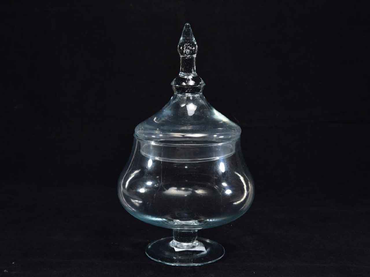 Potiche in vetro d.14xh30cm 48174