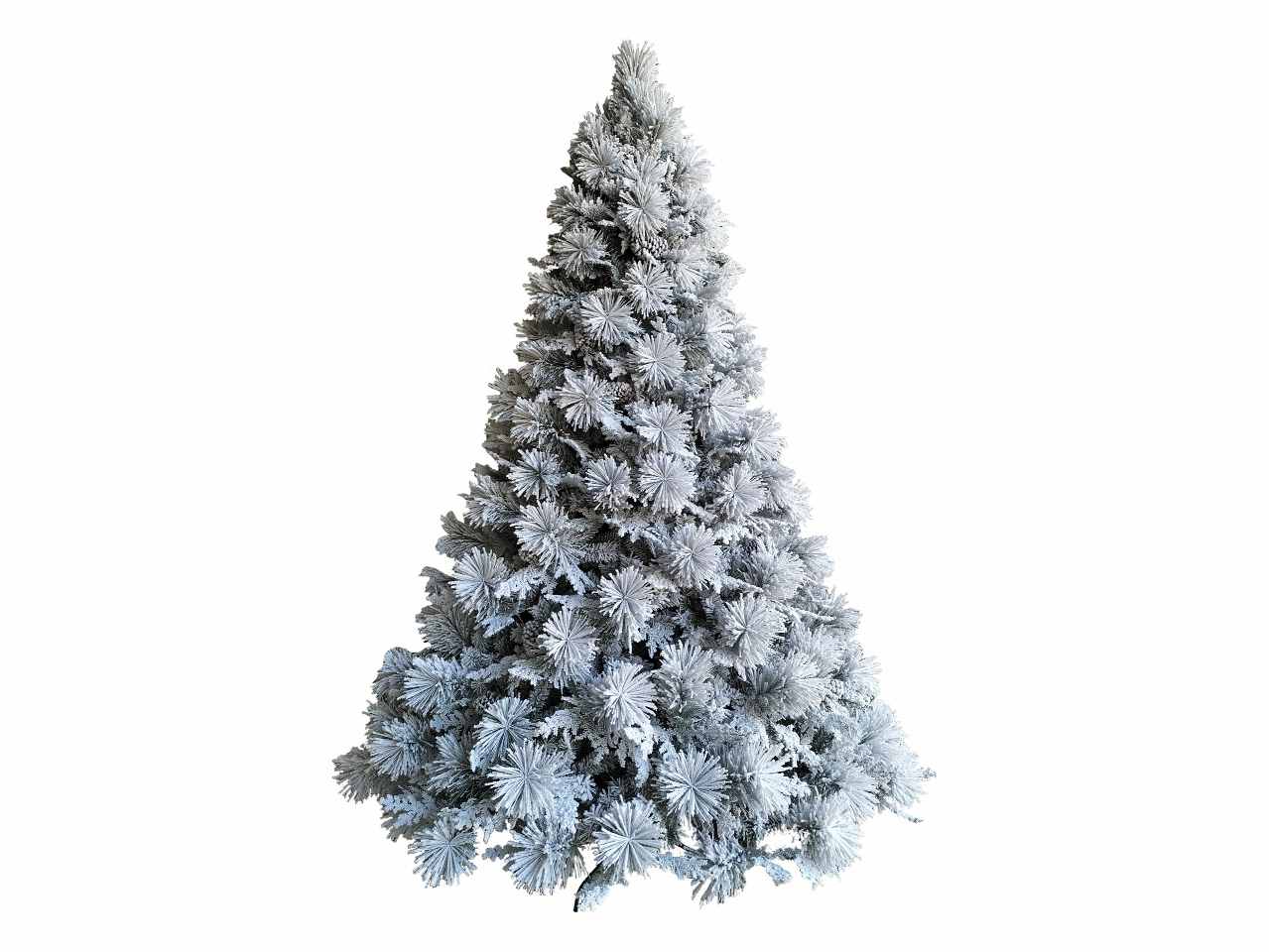 Albero di natale "crans montana" innevato con pigne 270cm