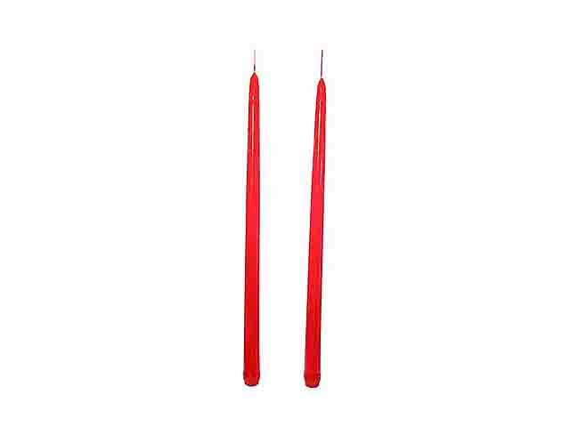 Candela conica rossa 39cm 2 pezzi 92900