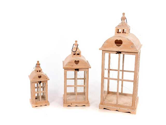 lanterna in legno 3pz 14985