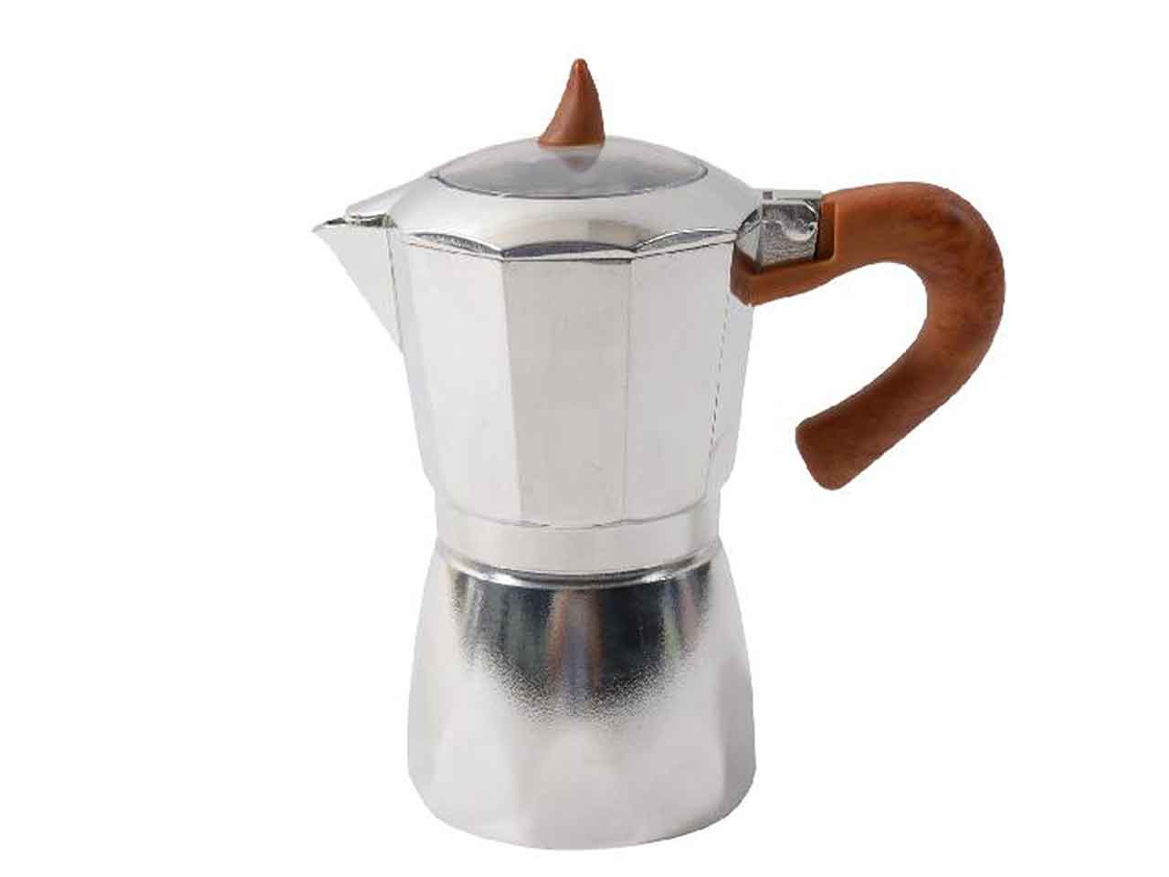 Caffettiera alluminio 6tz manico colorato 05720