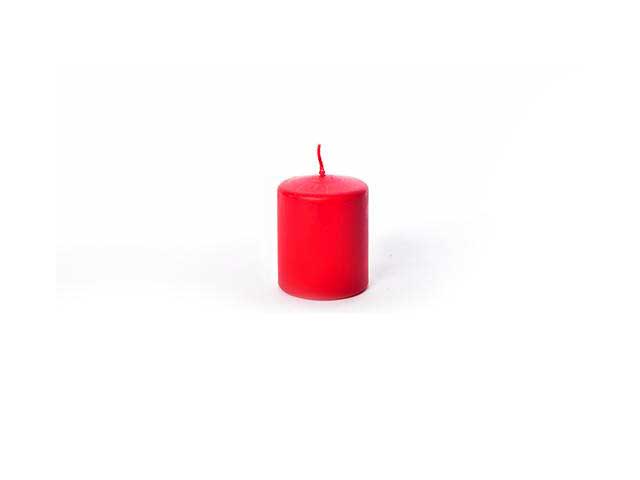 Candela pillar opaca 10x8cm rossa 21119