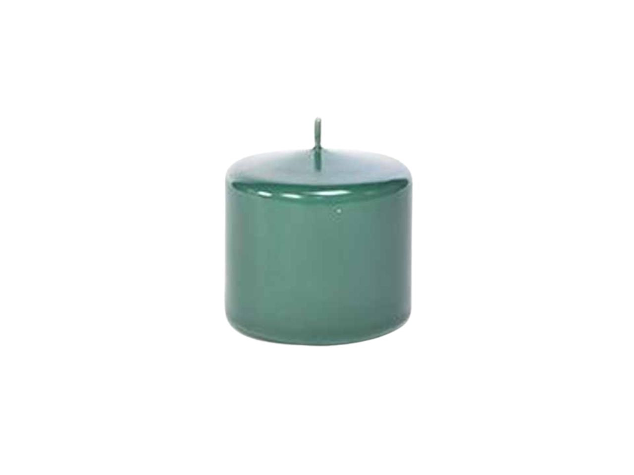 Candela pillar lucida h.7xd.8cm verde foresta
