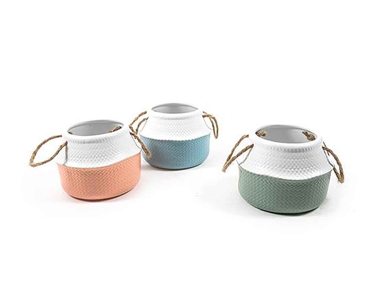 Vaso in ceramica 16.6xh12.5cm ass.21772