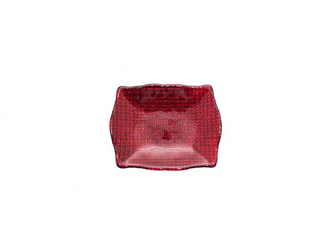 c.tavola  glow vetro rosso  15x12 98415